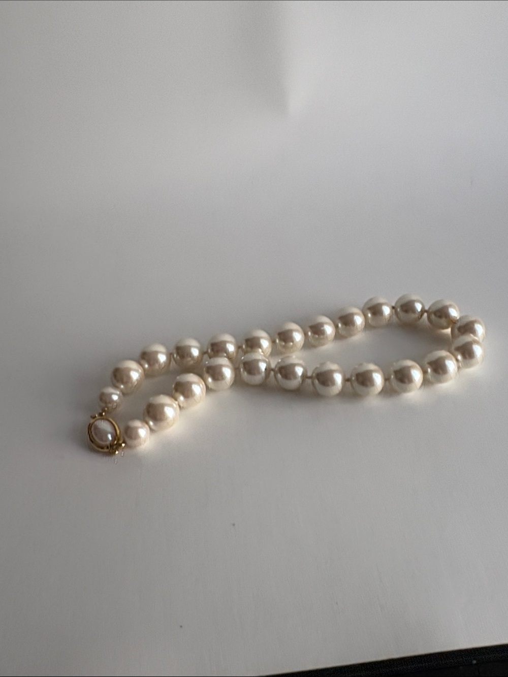 Ivory Faux Pearl Strand Necklace Classic Elegant Women Jewelry - Picture 3 of 4